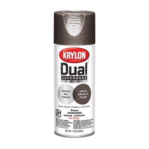 Krylon Dual Hammered Spray Paint Brown 12oz Krylon Dual Hammered Spray Paint Brown 12oz